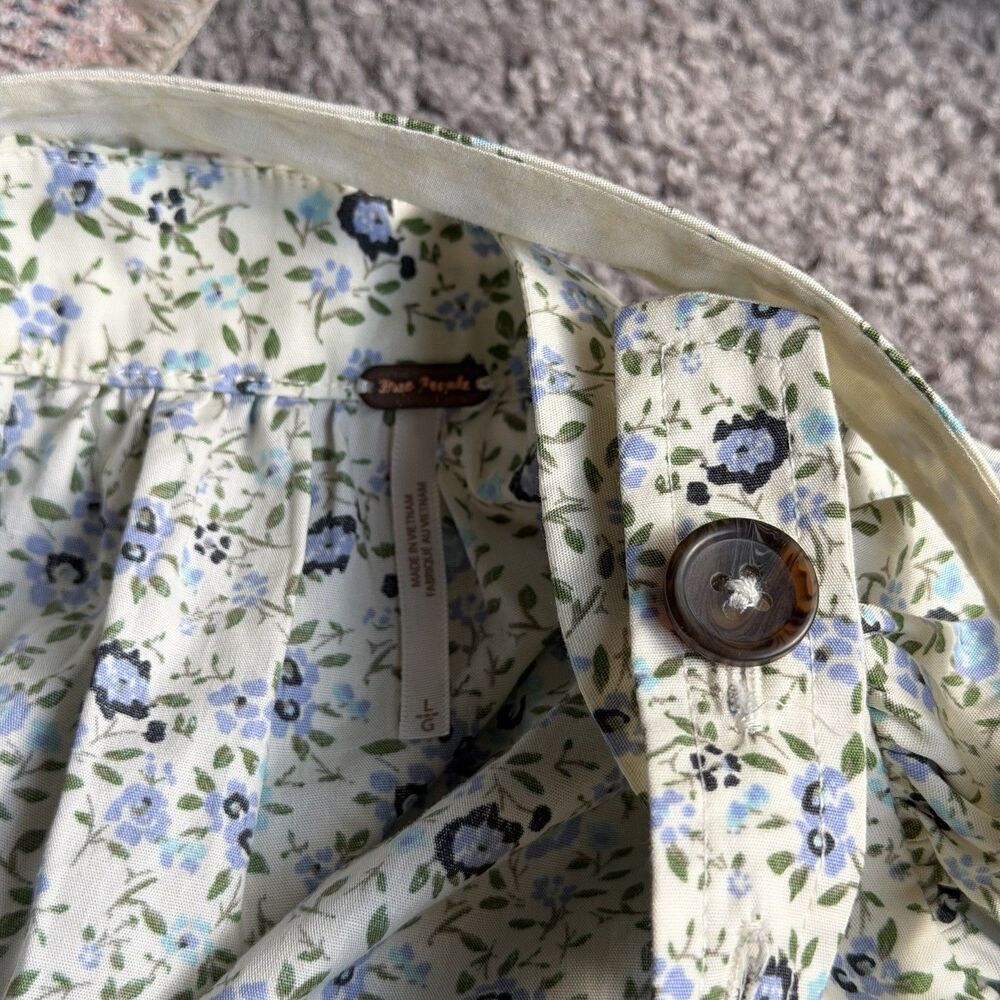 NWT Free People Cotton Petunia Mini Dress Women's Tea Combo L $128 Boho Floral - Picture 13 of 16